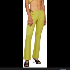 Miaou Chartreuse Flare Pants